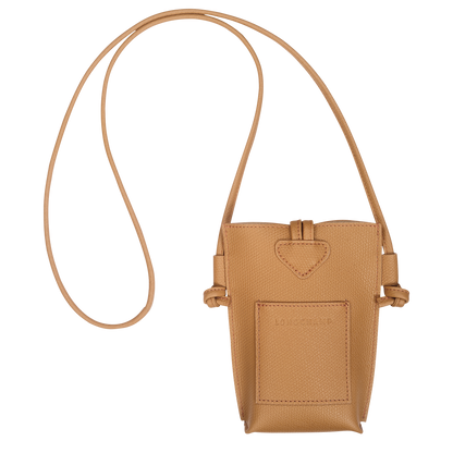 Longchamp Le Roseau Phone case Walnut