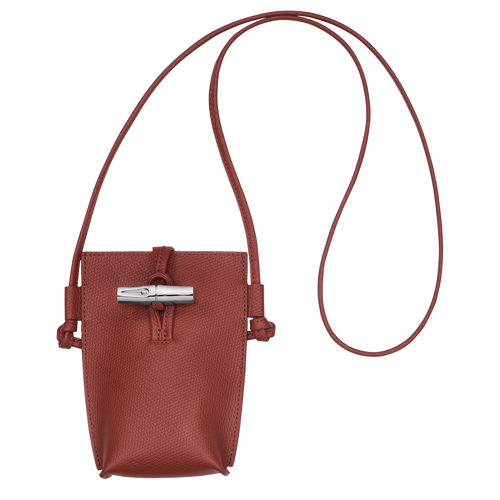 Longchamp Le Roseau Phone case Chestnut