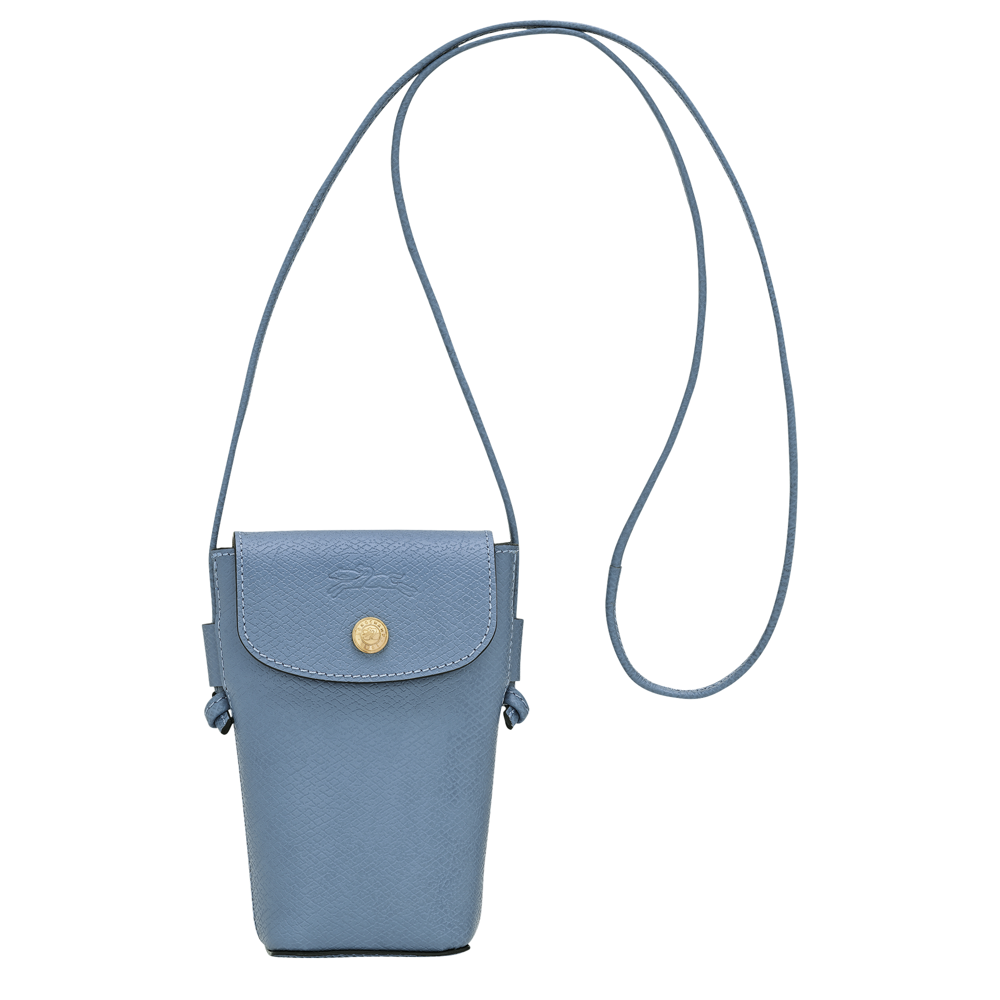 Longchamp Épure Phone case with leather lace Slate