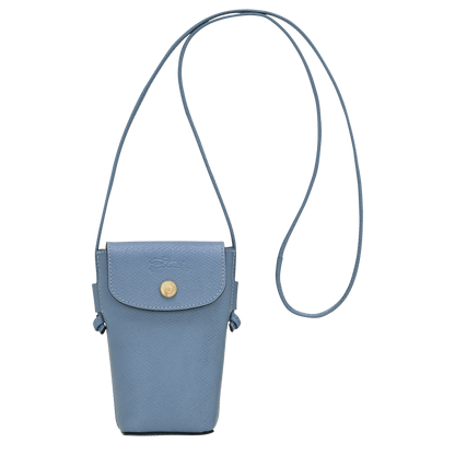 Longchamp Épure Phone case with leather lace Slate