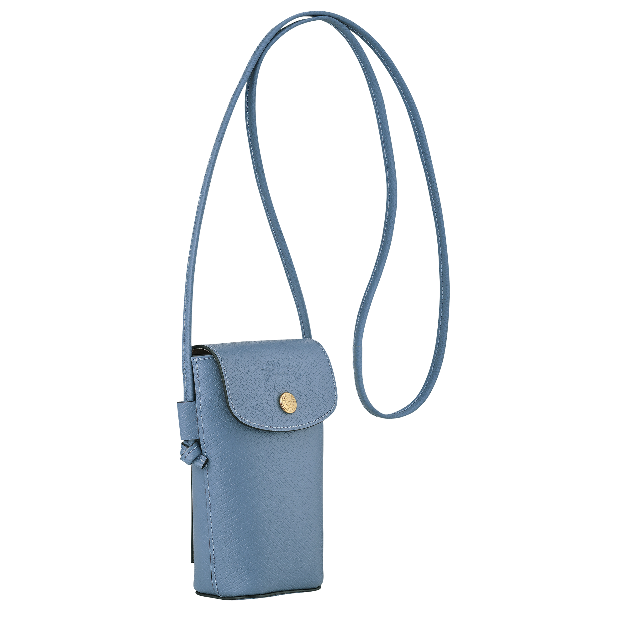 Longchamp Épure Phone case with leather lace Slate