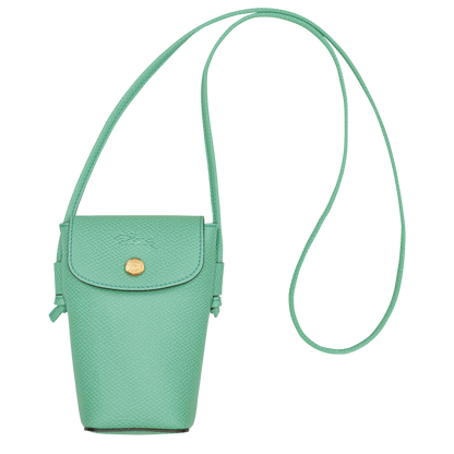 Longchamp Épure Phone case with leather lace Mint
