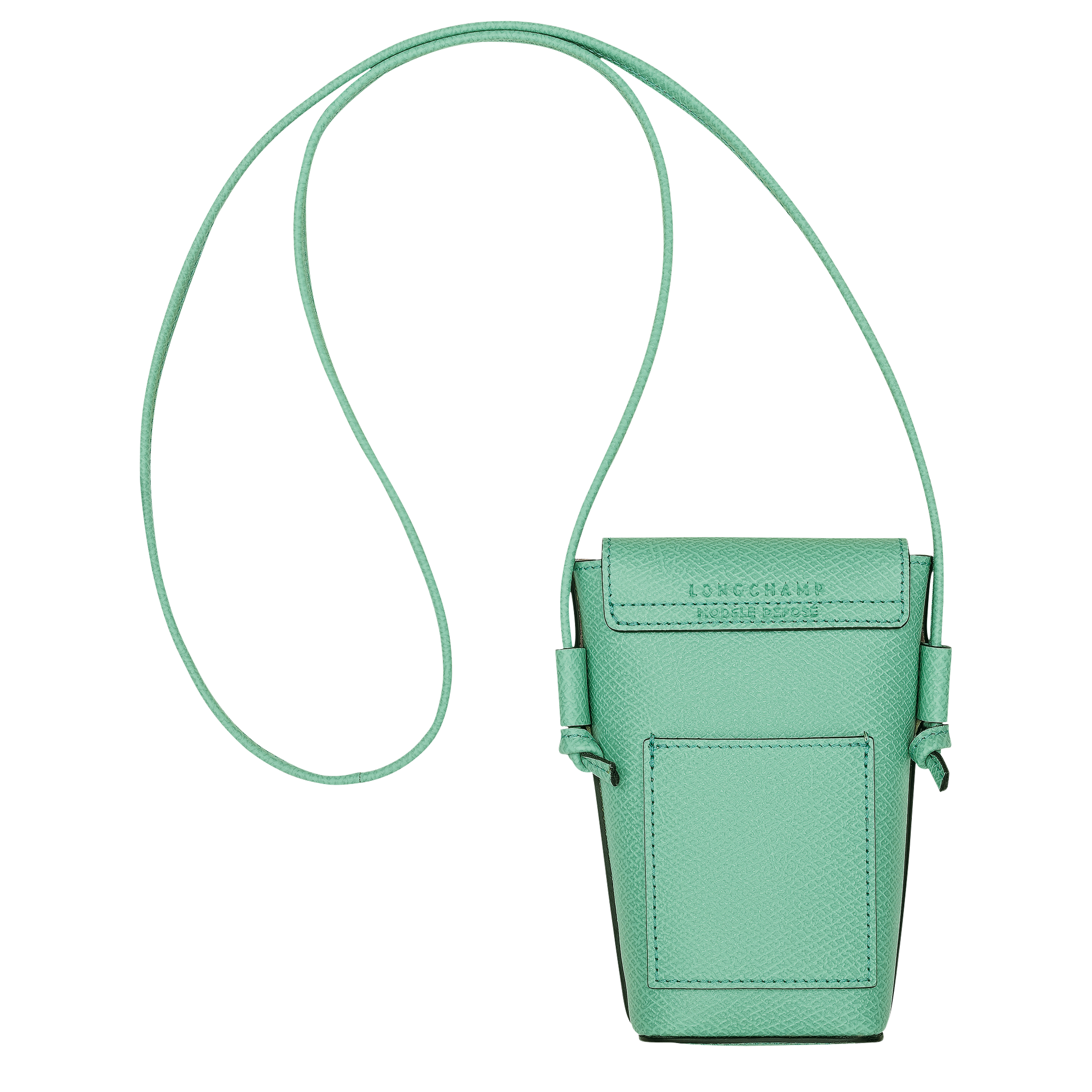 Longchamp Épure Phone case with leather lace Mint