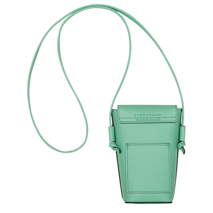 Longchamp Épure Phone case with leather lace Mint