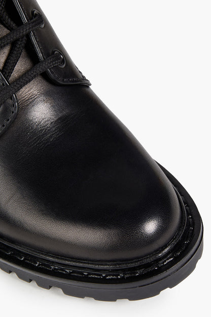 Valentino Garavani Vlogo Leather Combat Boots Black Women's