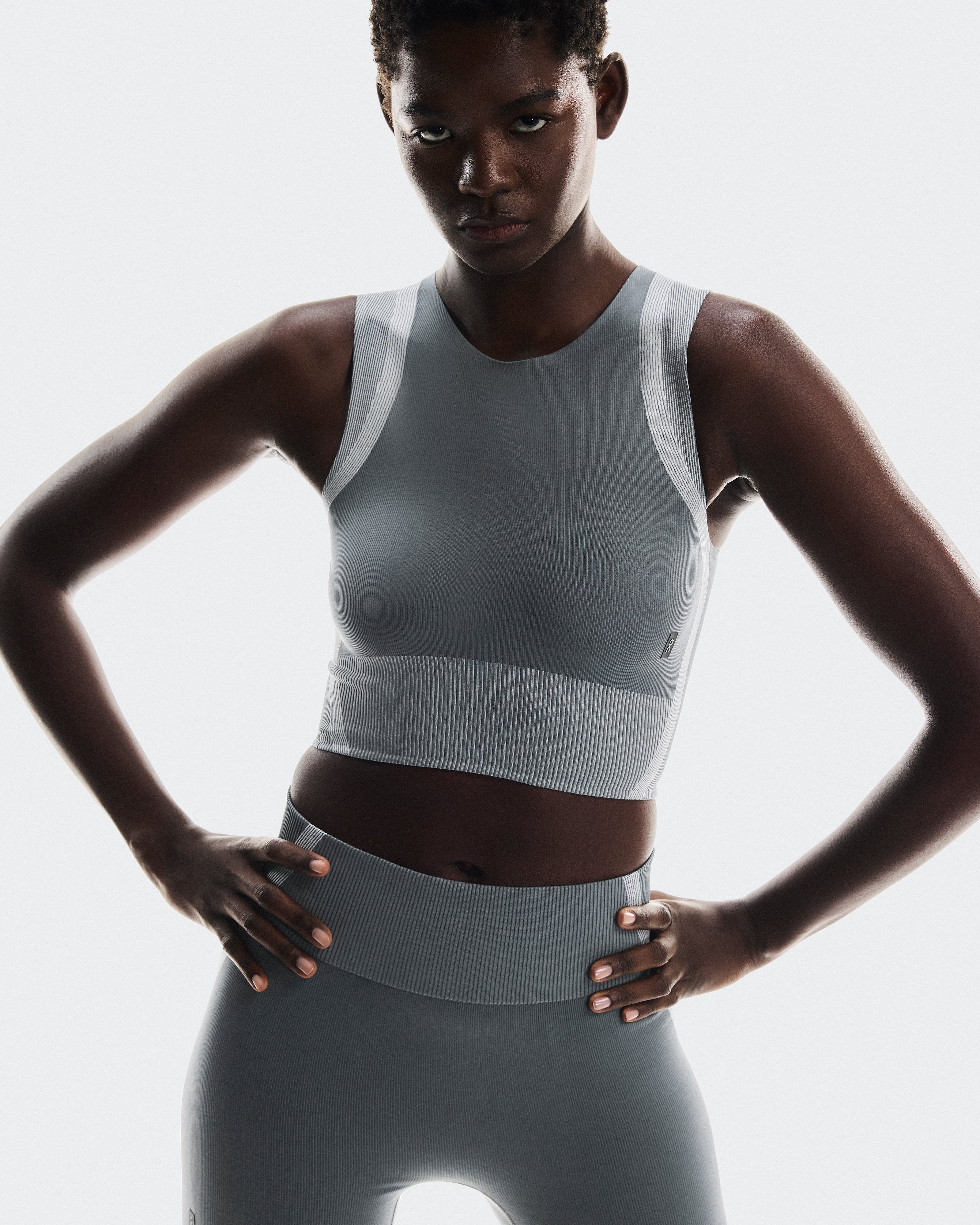On Studio Knit Crop Rock | Glacier (Women's)