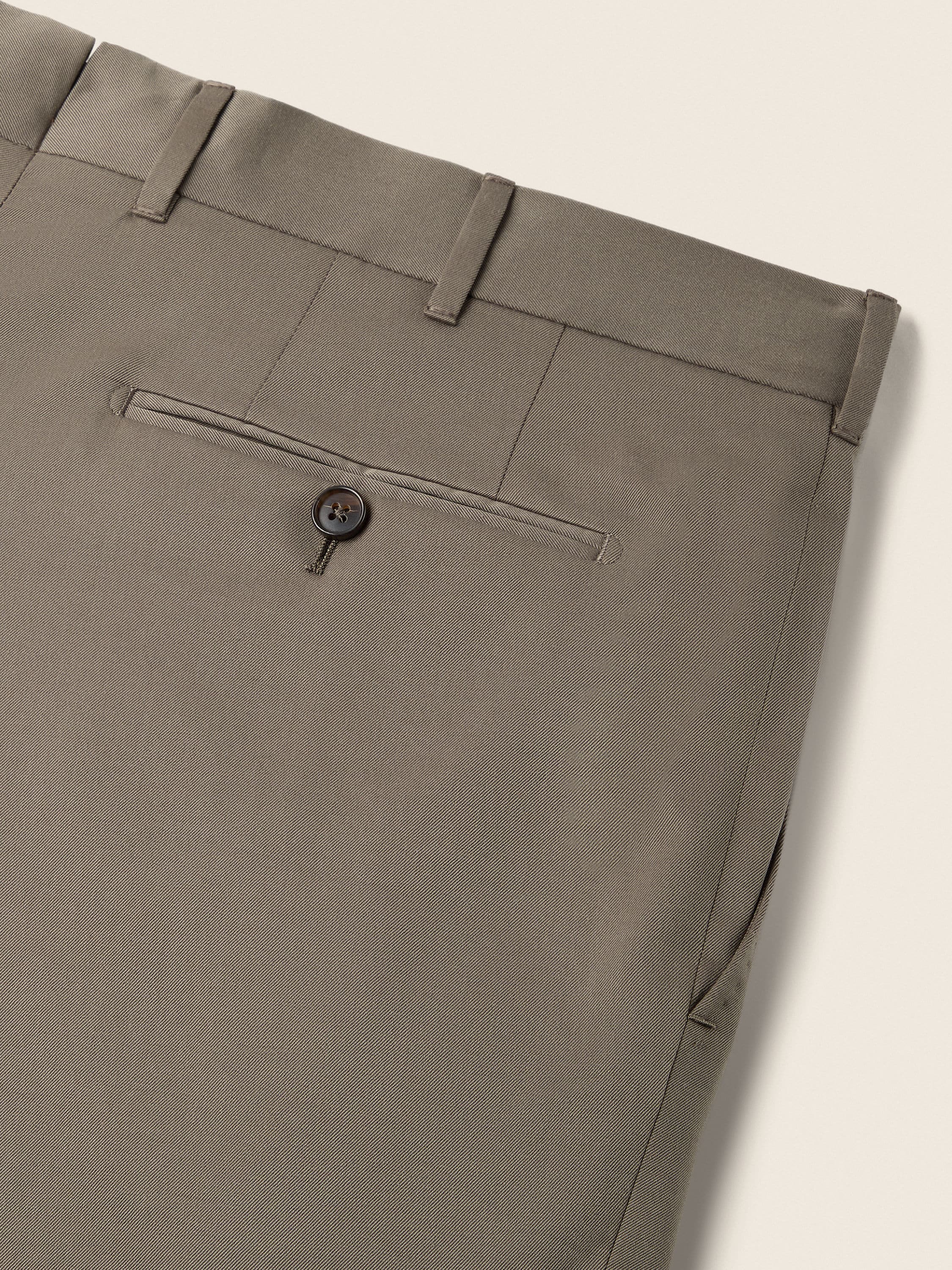 Zegna Dark Taupe Centoventimila Cotton And Wool Pants
