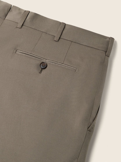 Zegna Dark Taupe Centoventimila Cotton And Wool Pants