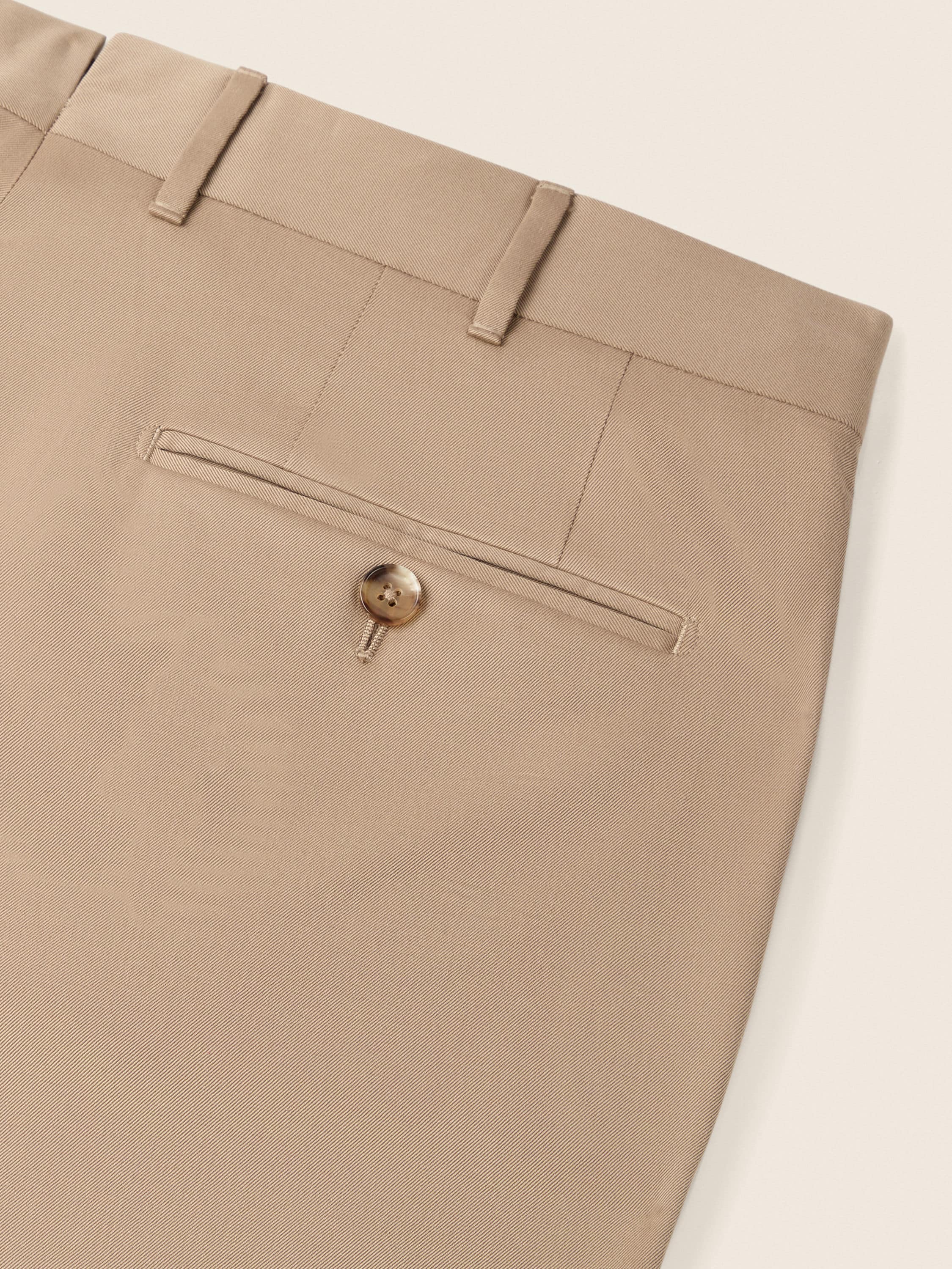 Zegna Beige Centoventimila Cotton And Wool Pants