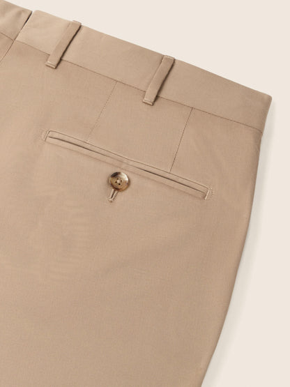 Zegna Beige Centoventimila Cotton And Wool Pants