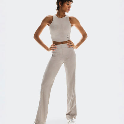 On All-Day Ribbed Pants Desert | White (Women'S)