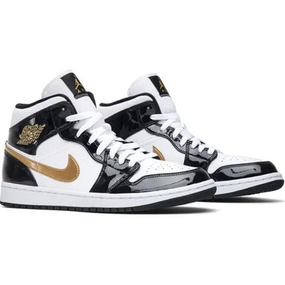 Air Jordan 1 Mid Patent SE 'Black Gold' Sale