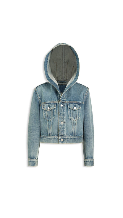 Alaïa Hooded Denim Jacket