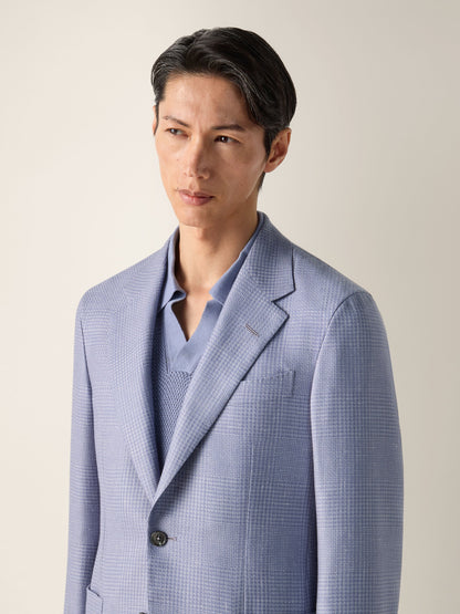 Zegna Lilac Cashmere Silk And Linen Jacket