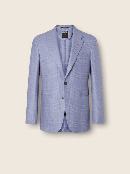 Zegna Lilac Cashmere Silk And Linen Jacket