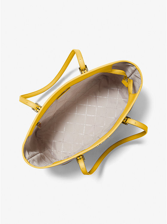 Jet Set Travel Large Saffiano Leather Tote Bag Daisy Yellow