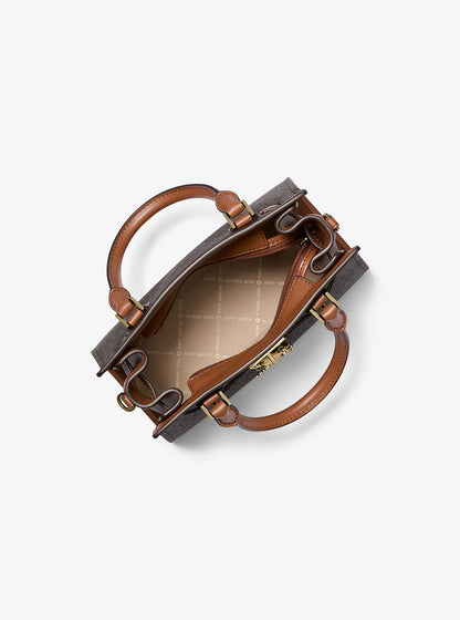 Hamilton Small Logo Satchel Brown Brown