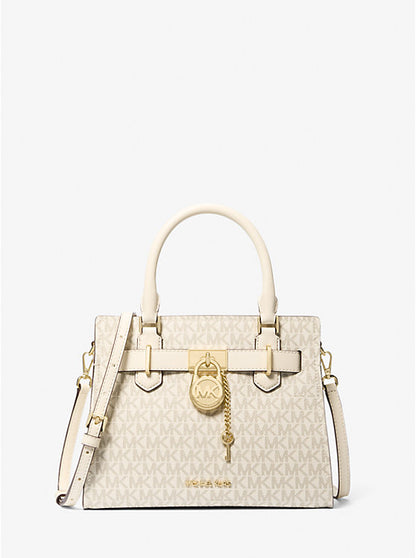 Hamilton Small Logo Satchel Brown