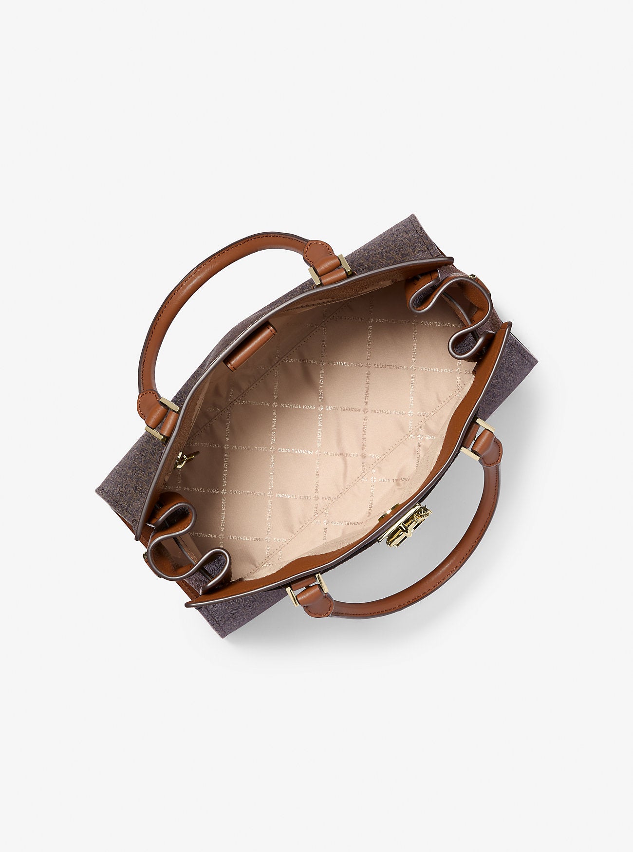 Hamilton Medium Logo Satchel Brown Brown