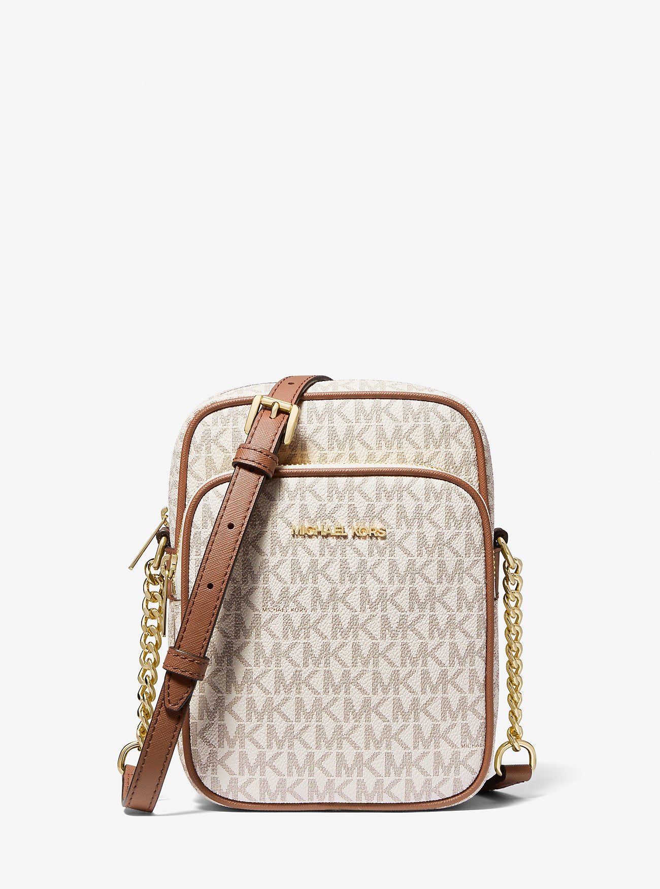 Jet Set Travel Medium Logo Crossbody Bag Vanilla Vanilla