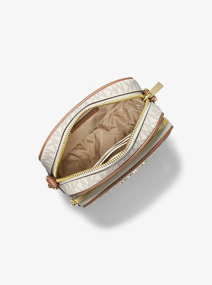 Jet Set Travel Medium Logo Crossbody Bag Vanilla Vanilla