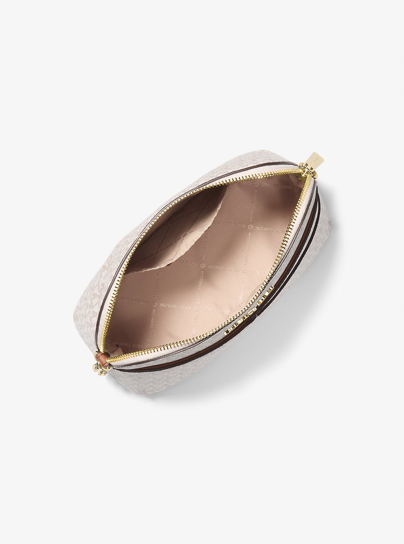 Jet Set Travel Medium Logo Dome Crossbody Bag Vanilla Vanilla