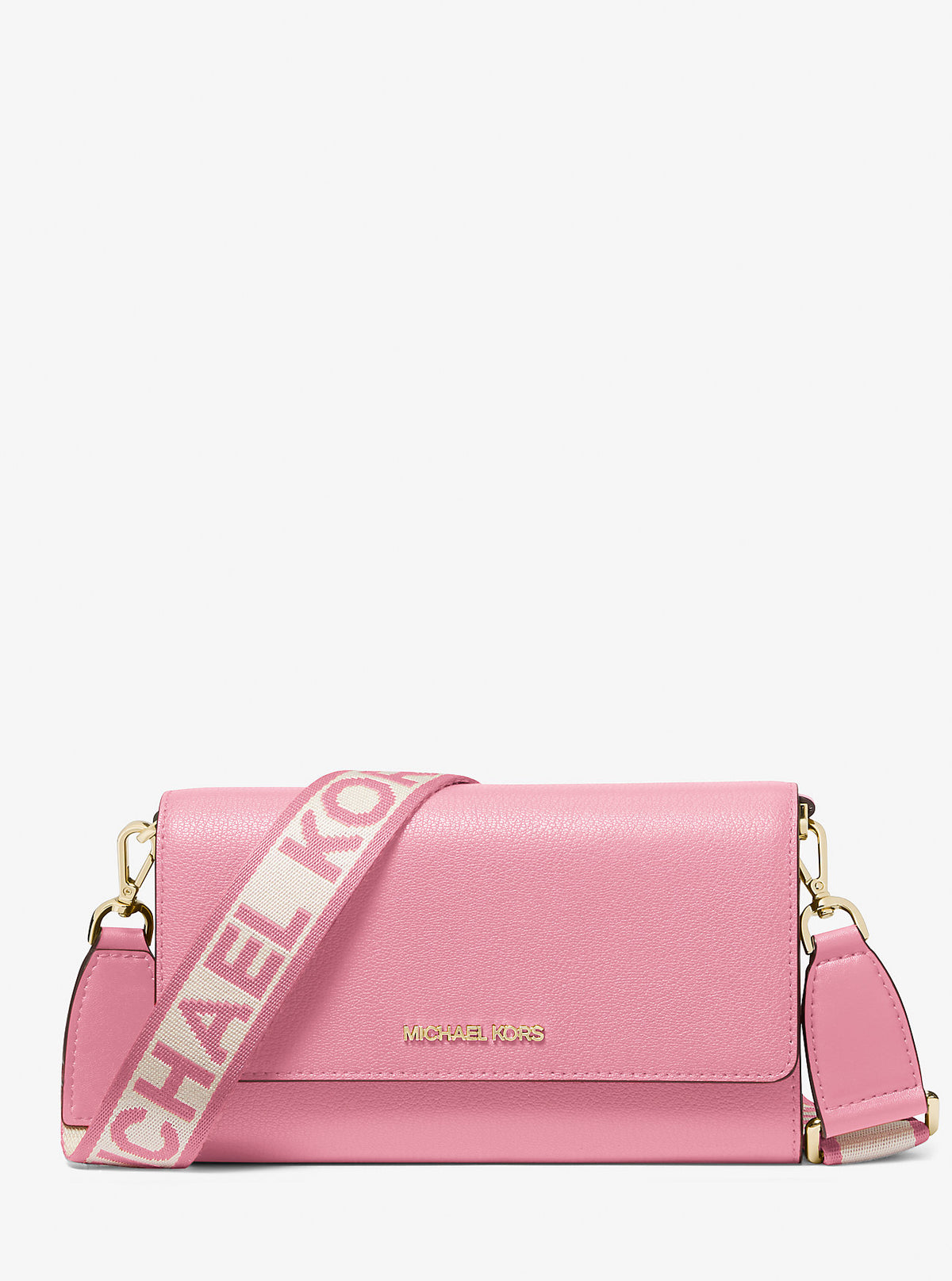 Jet Set Large Leather Crossbody Bag Carnation Carnation