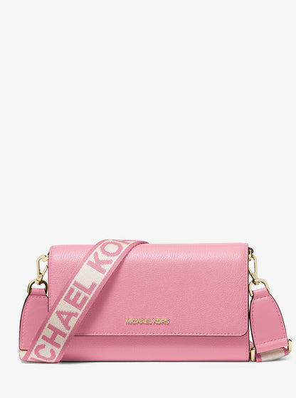 Jet Set Large Leather Crossbody Bag Carnation Carnation