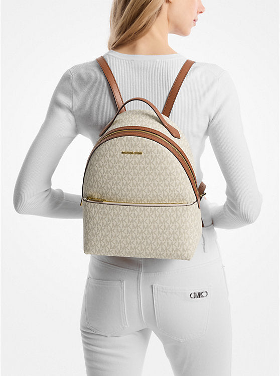 Sheila Medium Logo Backpack Brown