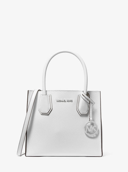 Mercer Medium Pebbled Leather Crossbody Bag Optic White Optic White