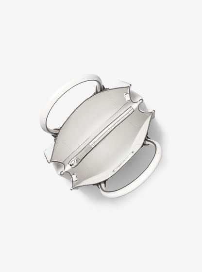 Mercer Medium Pebbled Leather Crossbody Bag Optic White Optic White