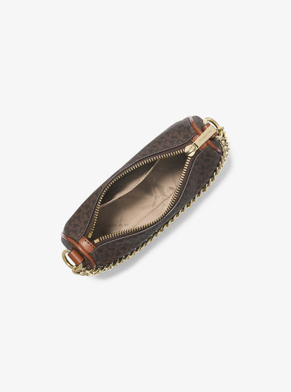 Carmela Small Signature Logo Convertible Crossbody Bag Brown Brown
