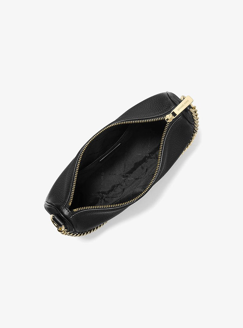 Carmela Medium Pebbled Leather Convertible Crossbody Bag Black Black