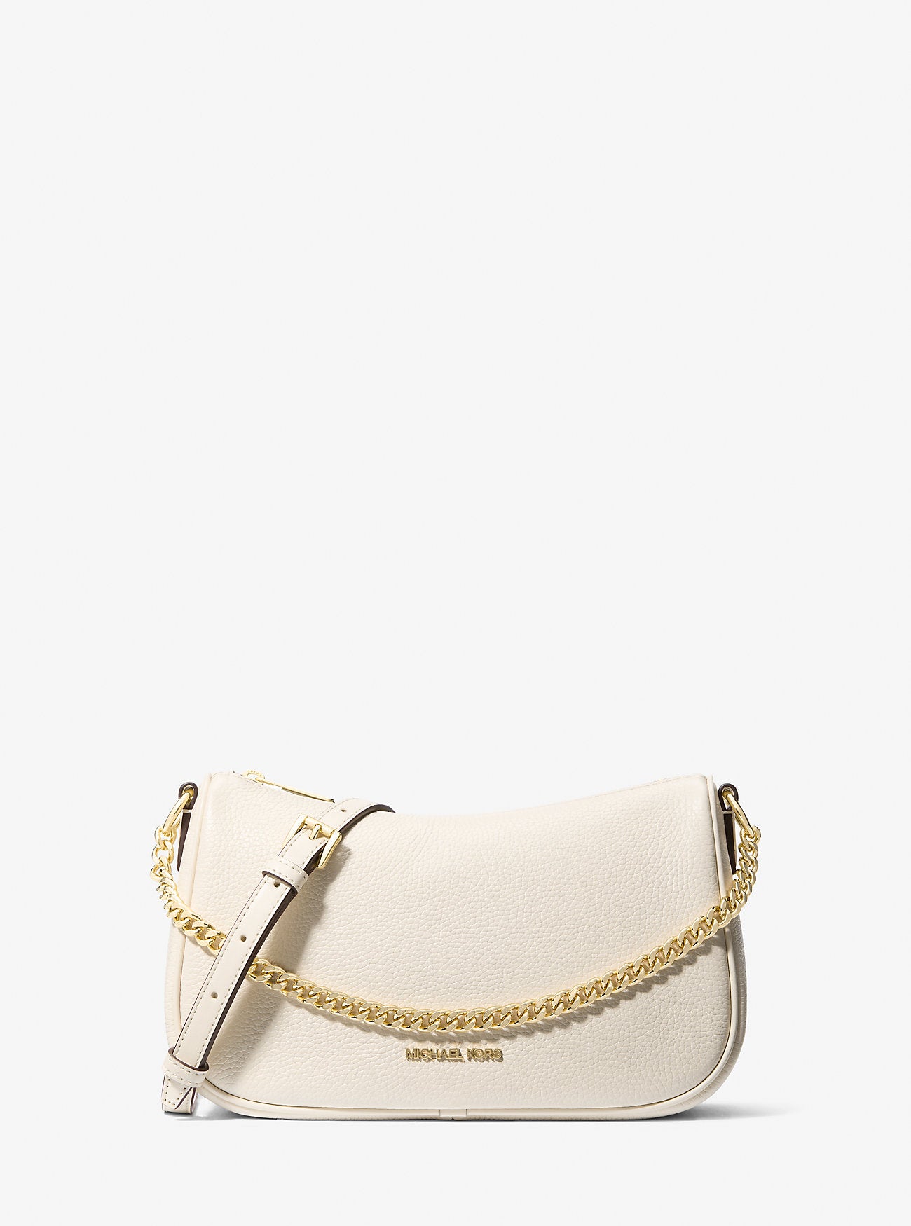Carmela Medium Pebbled Leather Convertible Crossbody Bag Lt Cream Lt Cream