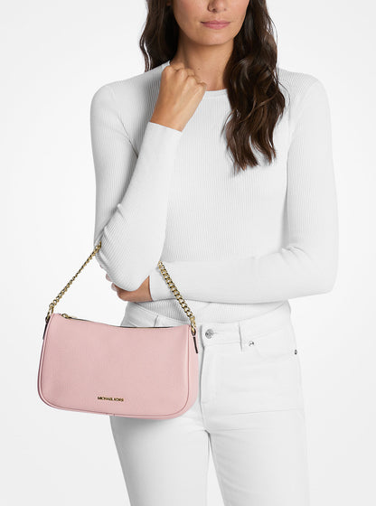 Carmela Medium Pebbled Leather Convertible Crossbody Bag Powder Blush Powder Blush