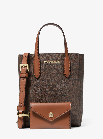 Vincent Extra-Small Logo Crossbody Bag With Card Case Brown Brown