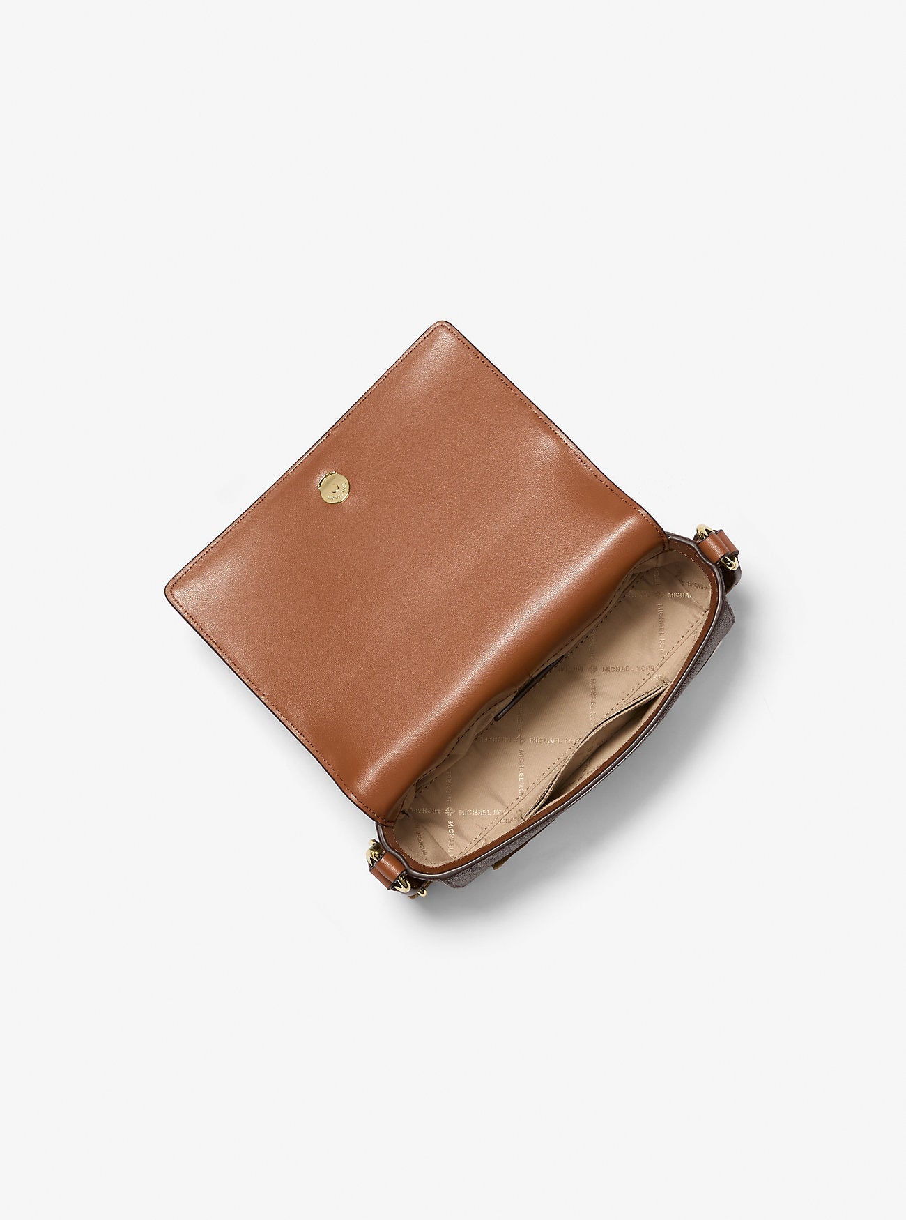 Vincent Small Signature Logo Crossbody Bag with Card Case Brown Brown