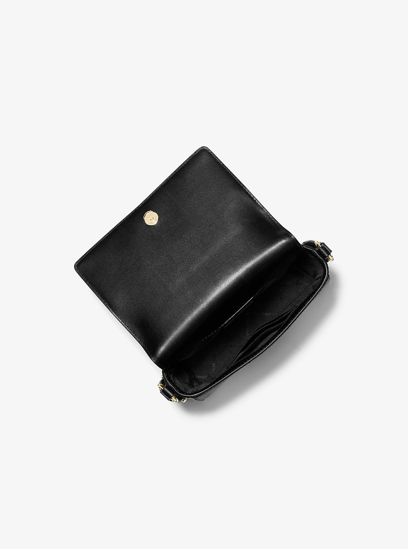 Vincent Small Saffiano Leather Crossbody Bag with Signature Logo Card Case Black Black
