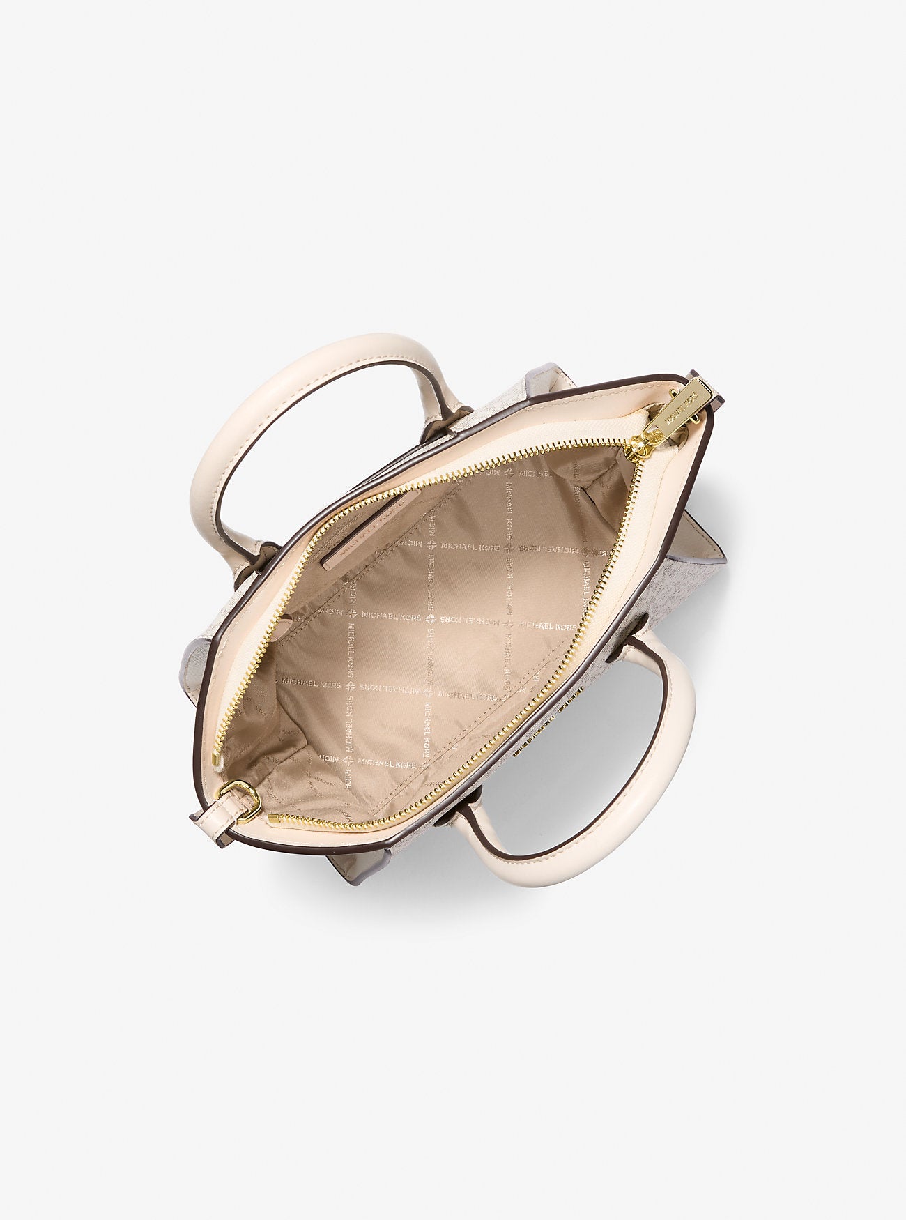 Avril Small Logo and Leather Satchel Lt Crm Multi Lt Crm Multi