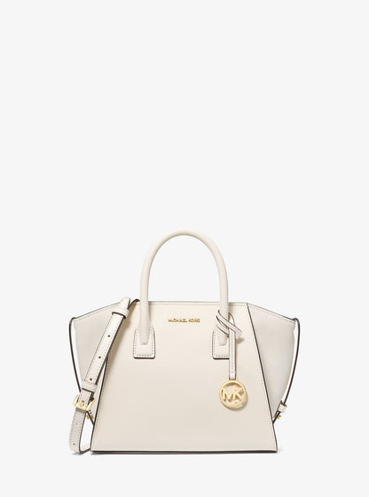 Avril Small Pebbled Leather Satchel Lt Cream Lt Cream