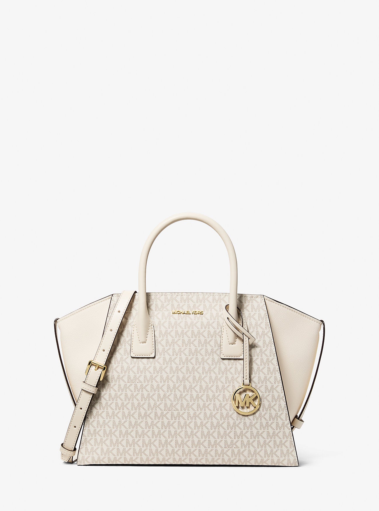 Avril Large Signature Logo Satchel Lt Crm Multi Lt Crm Multi