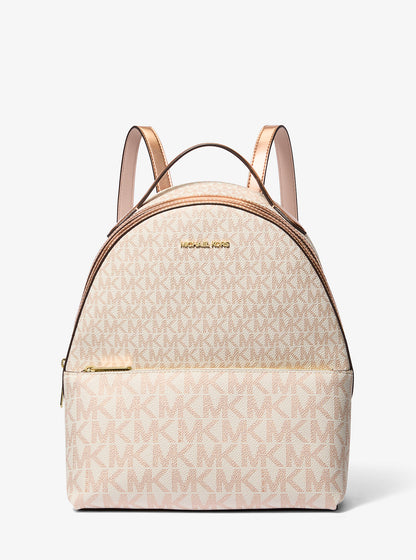 Sheila Medium Two-Tone Signature Logo Backpack Rose Gold Rose Gold
