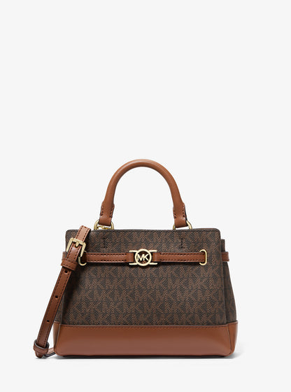 Reed Extra-Small Signature Logo Satchel Brown Brown