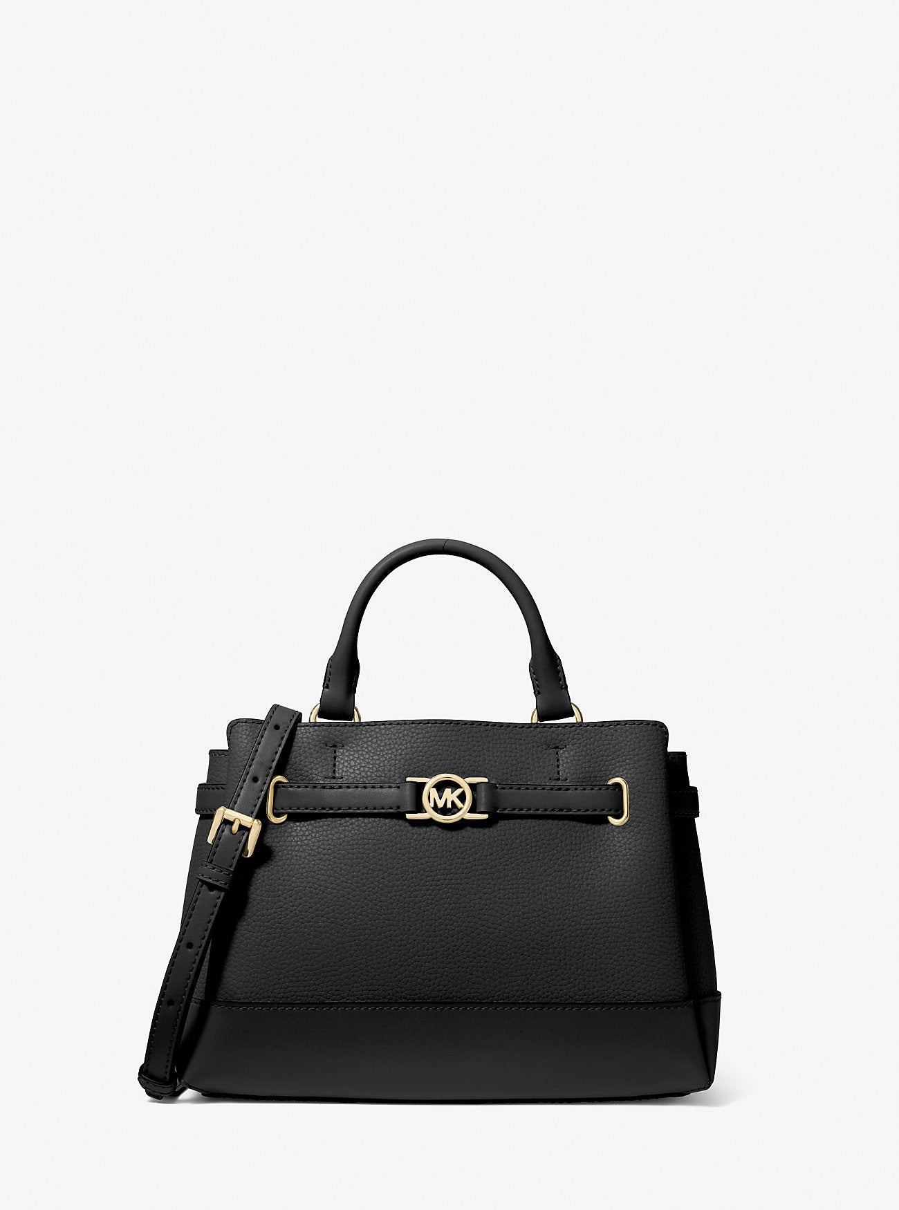 Reed Small Pebbled Leather Satchel Black Black