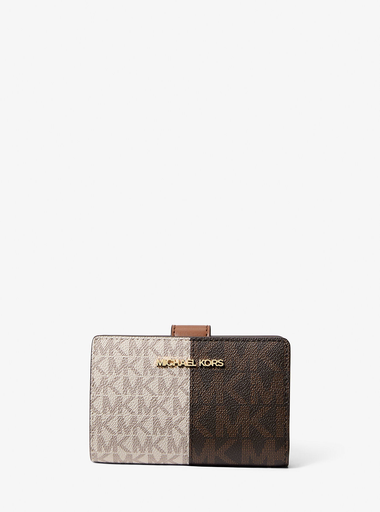Jet Set Medium Two-Tone Logo Wallet Brown Multi Brown Multi