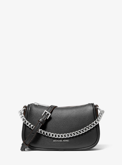 Carmela Small Pebbled Leather Crossbody Bag Black Black