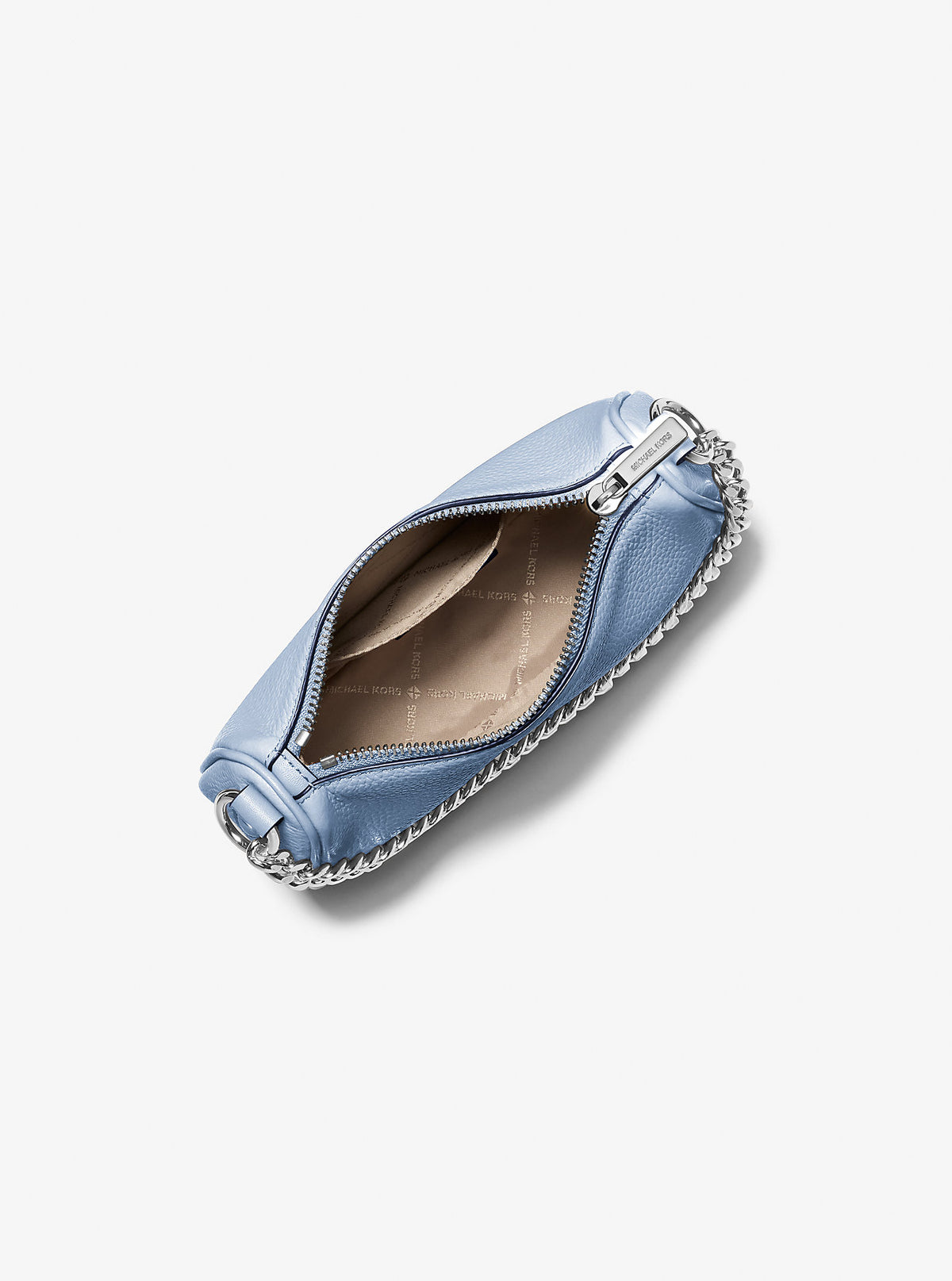 Carmela Small Pebbled Leather Crossbody Bag Pale Ocean Pale Ocean