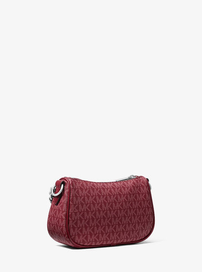 Carmela Small Signature Logo Crossbody Bag Maroon Maroon