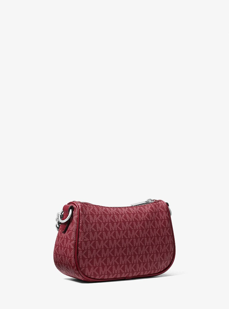 Carmela Small Signature Logo Crossbody Bag Maroon Maroon