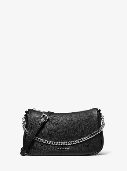 Carmela Medium Pebbled Leather Crossbody Bag Black Black
